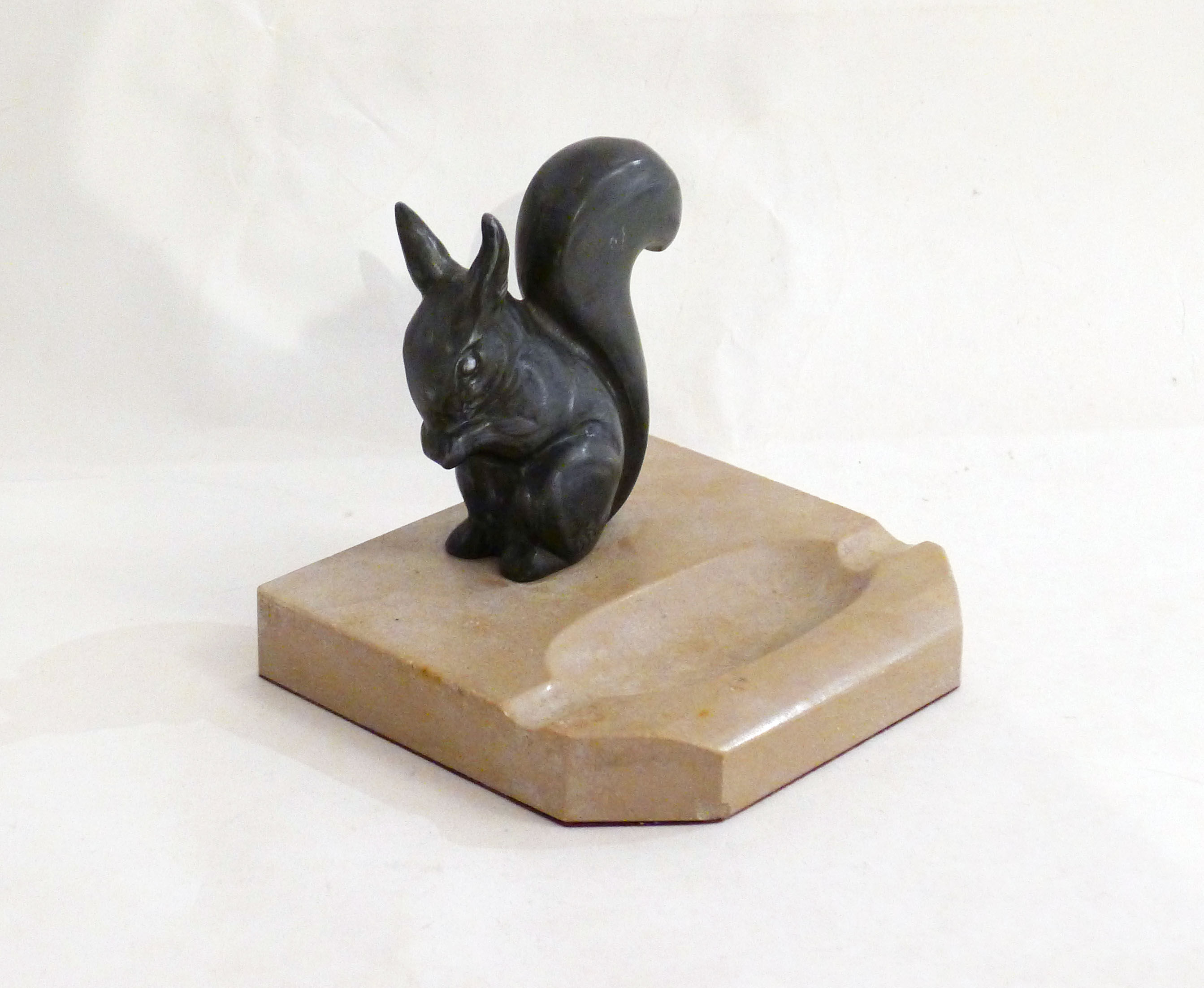 Art deco squirrel ashtray