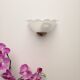 Flower-shaped molded glass wall lamp