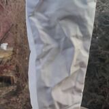 Large vase "Kami" style, matte white with crumpled paper effect.