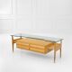 Commode en bois italienne des années 1950, style mid-century.