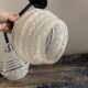 Pair of white, black and silver Art Deco wall lights