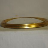 Curved mirror says witch wooden Golden 20th 33 cm