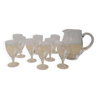 Verres à pied ciselés 60's