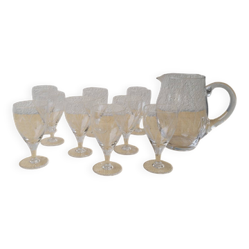 Verres à pied ciselés 60's