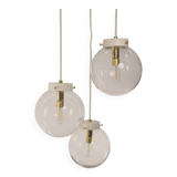 Lidija * lustre suspendu yugochic * lampe suspendue mcm * mini cascade vintage * verre rétro * or