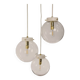 Lidija * lustre suspendu yugochic * lampe suspendue mcm * mini cascade vintage * verre rétro * or