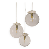 Lidija * lustre suspendu yugochic * lampe suspendue mcm * mini cascade vintage * verre rétro * or