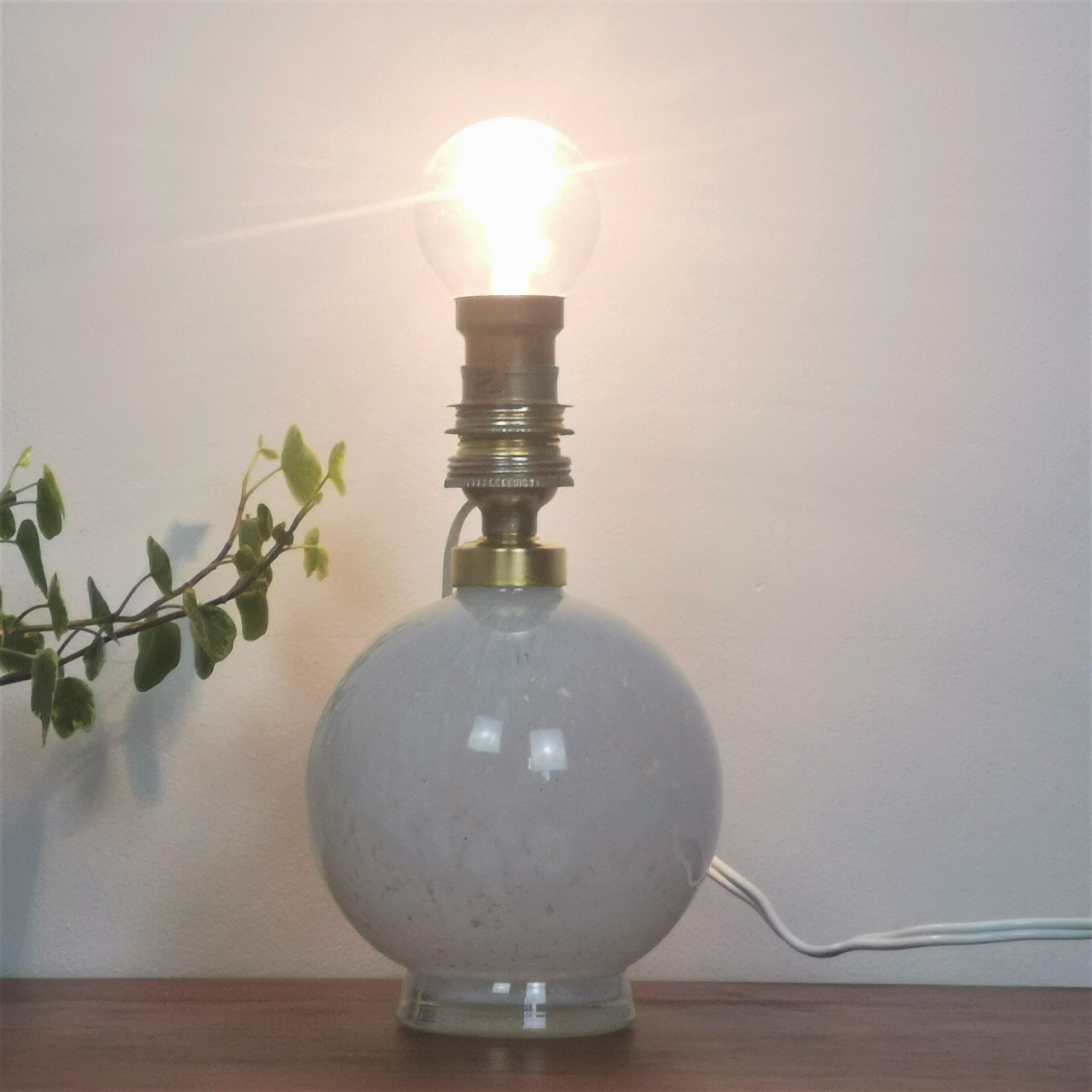 Clichy glass lamp foot