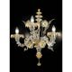 Luxury Italian "Ca' Rezzonico" With Gold Flowers and Leaves Murano Glass