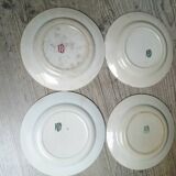 Set de 4 assiettes décor anémones Bertrand Bordeaux