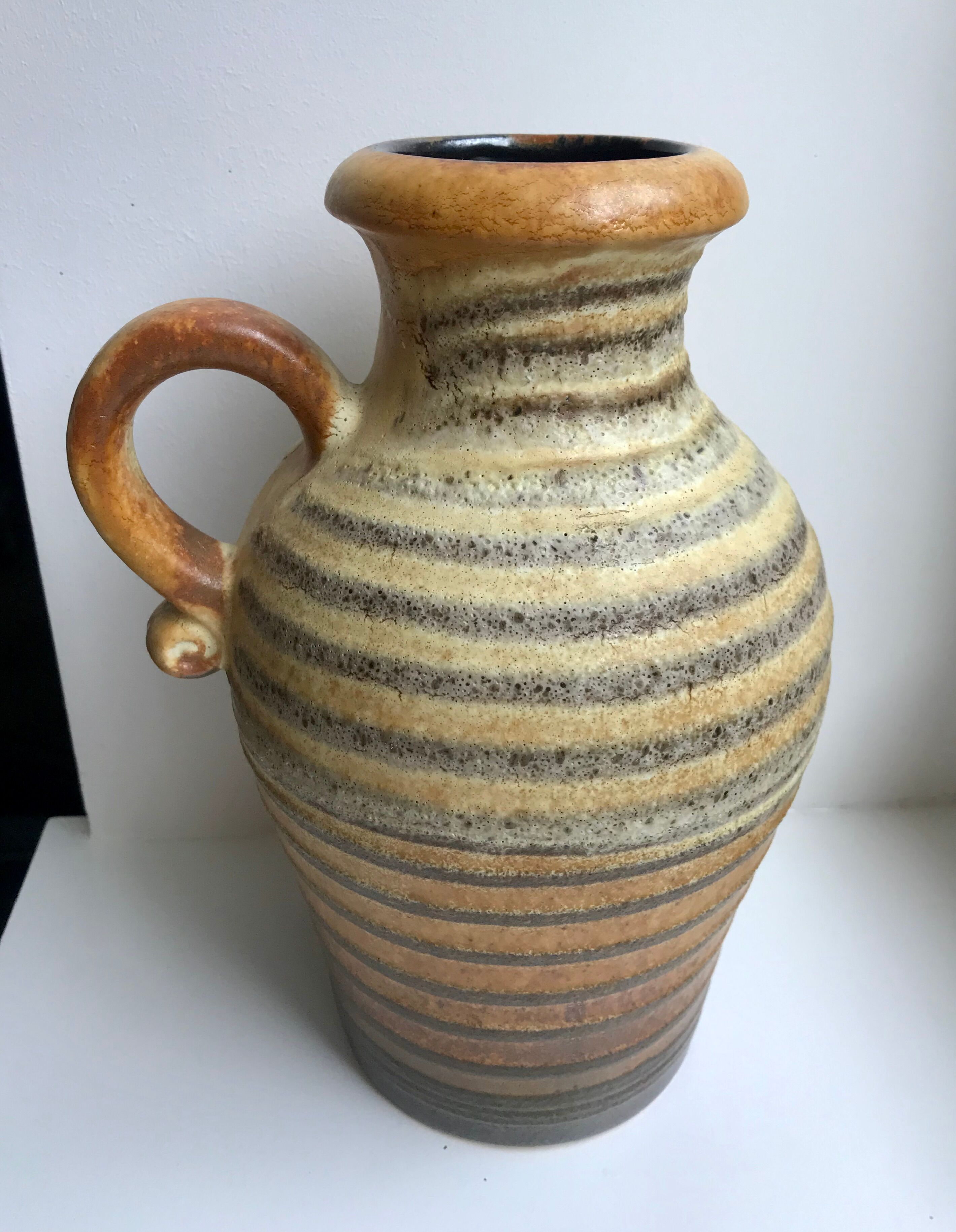large ceramic vase West Germany Scheurich Keramik Space Age 1970s