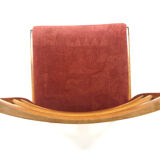 Set of 4 Scandinavian walnut chairs, Sweden, 1960.