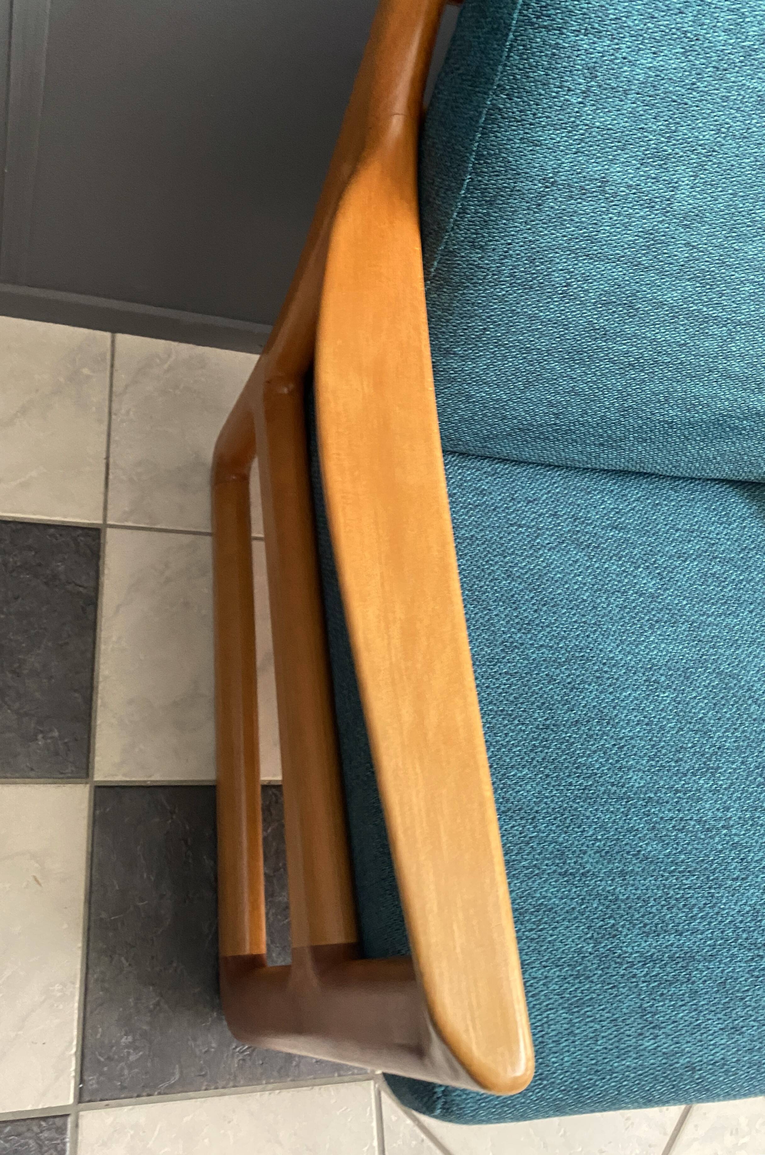 CFC Silkeborg arm chair by Johannes Andersen new green upholstery 1960s