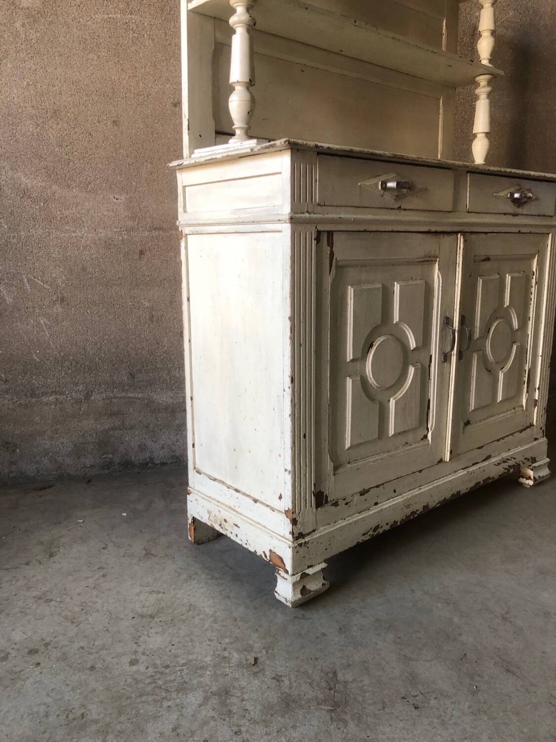 Old patinated dresser buffet