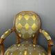Pair of louis xvi armchairs in carved wood, late 19th century