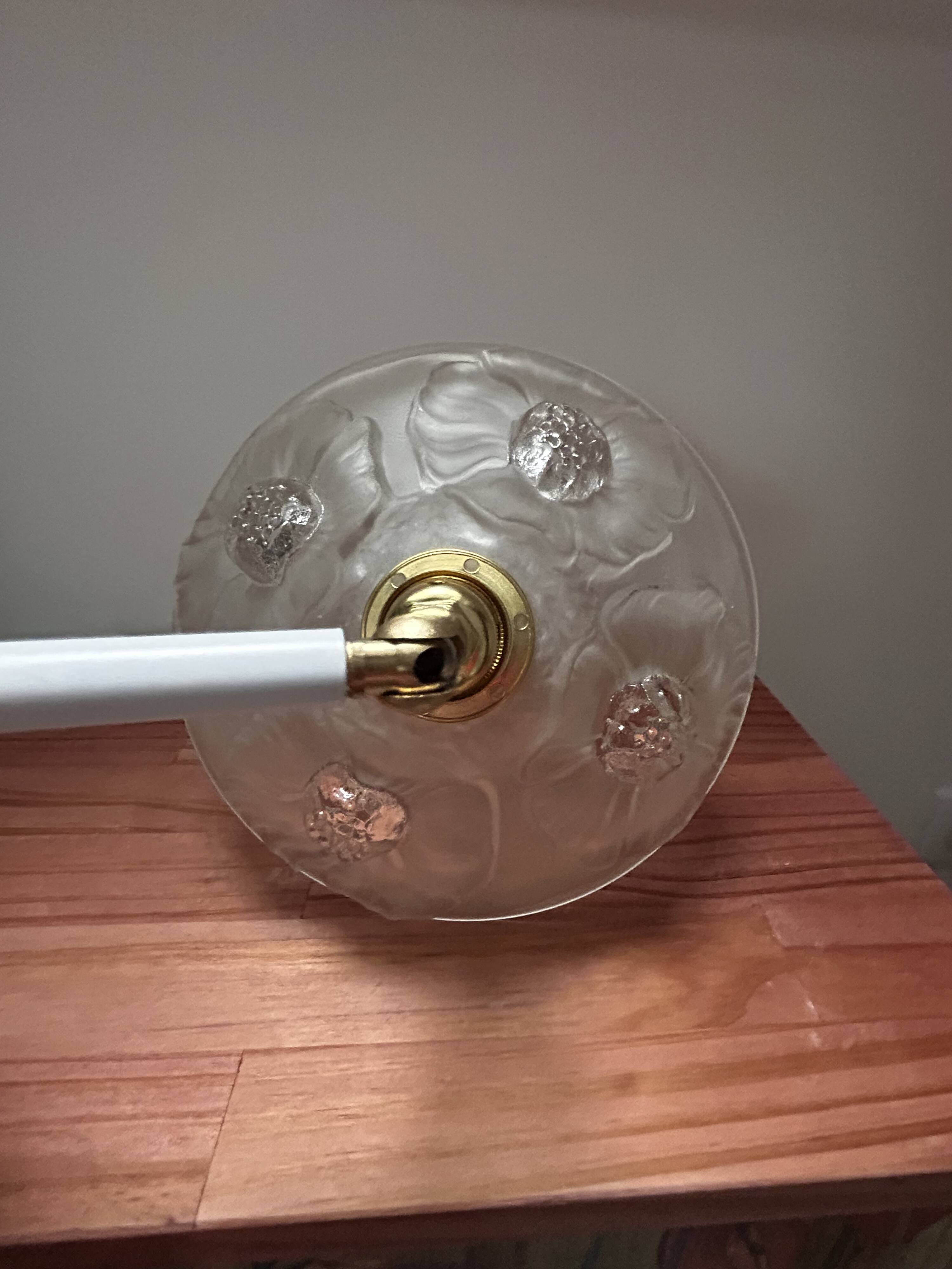 Art Deco Flower Globe Tilting Wall Light