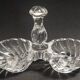Baccarat crystal salt cellar, bamboo model, early 20th century
