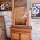 Raw wood gun cabinet