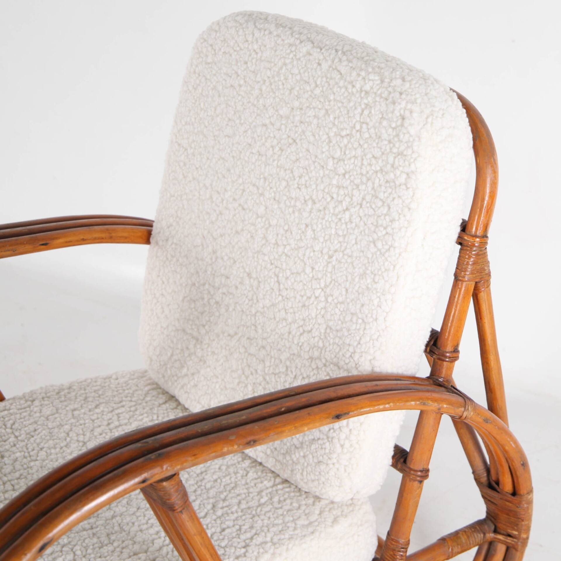 "Bretzel" armchair in rattan