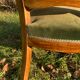 Fauteuil Voltaire Louis Philippe en velours vert bois XIX