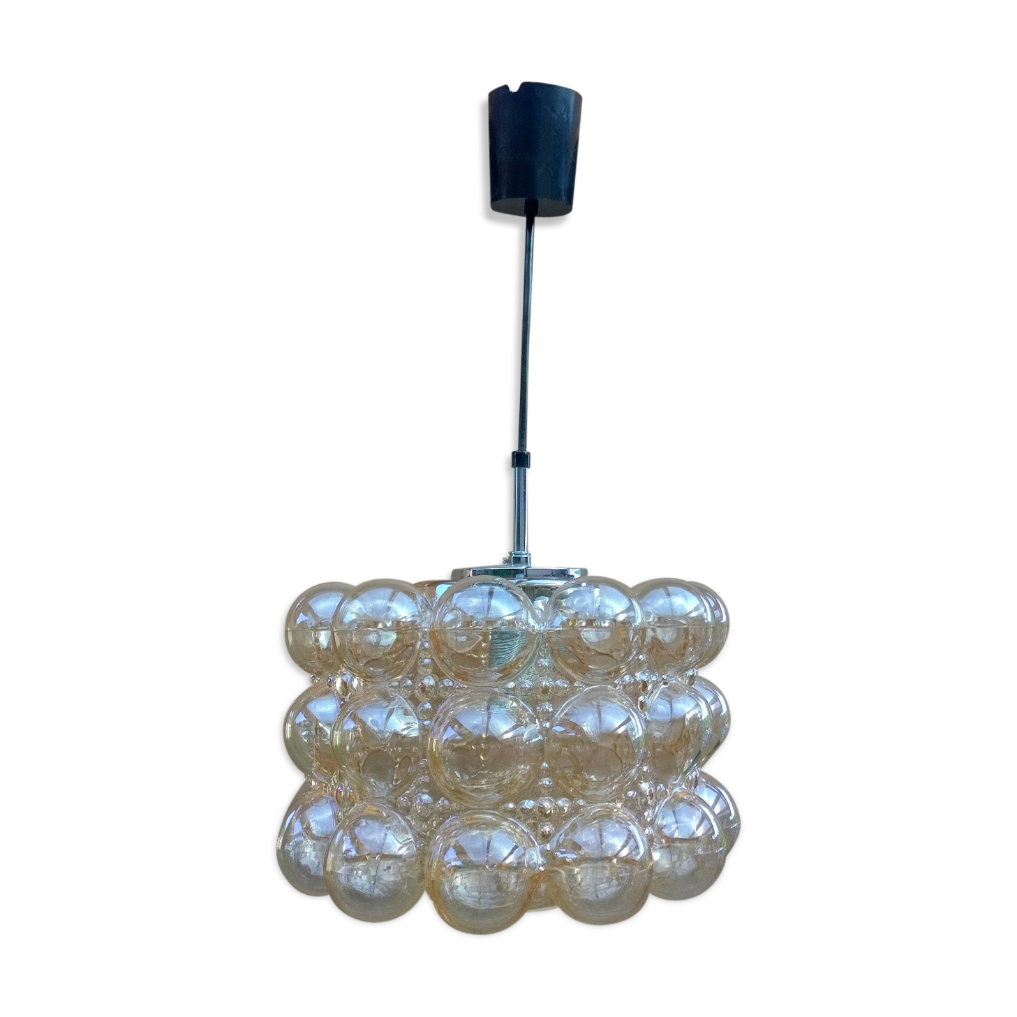 Hanging lamp bubble glass Helena Tynell for Limburg
