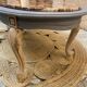 Oval coffee table in marble and wood