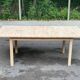 Scandinavian extendable dining table stripped in raw solid wood 1990