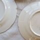 6 mismatched vintage blue and white ironstone dinner plates