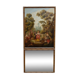 Trumeau xixth scene of colin-maillard in the countryside