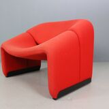 Pierre Paulin Set of 2 F598 Groovy Armchairs for Artifort New Upholstery, 1972