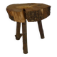 Tripod oak milking stool, Ariège peasant art, France (19th century)