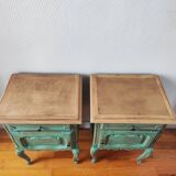 Pair of patinated bedside tables