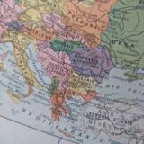 Old geographical map of Europe Larousse