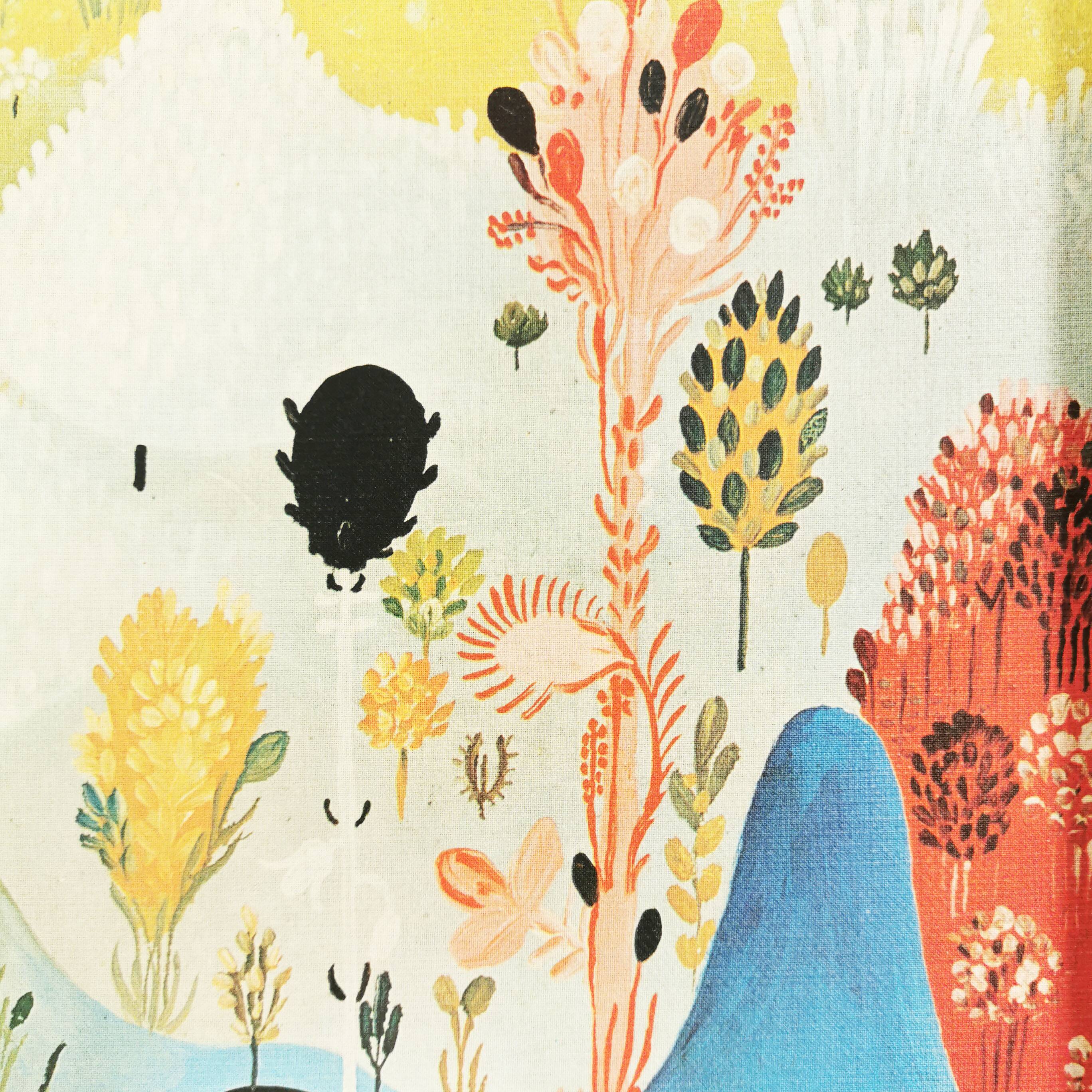 Vangel Naumovski, surrealist composition, print on canvas, 1960s-1970s