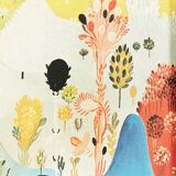 Vangel Naumovski, surrealist composition, print on canvas, 1960s-1970s