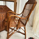 Fauteuil enfant rotin dossier haut