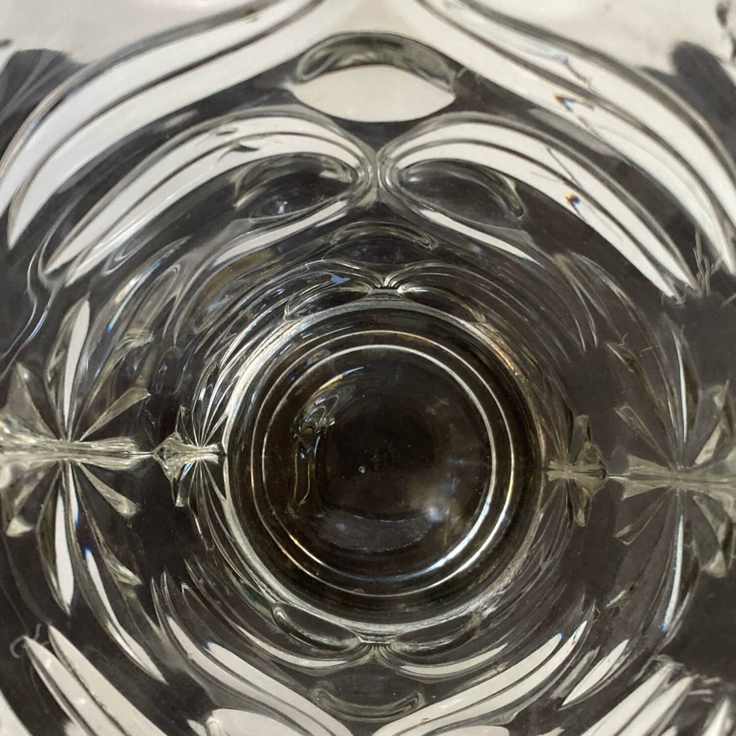 Large vintage 70s glass vase, Italian work