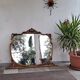 Miroir en surmante italien avec cadre en bois doré vintage des années 1900  160x116cm
