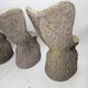 Set of 4 garden chairs stone tree stump