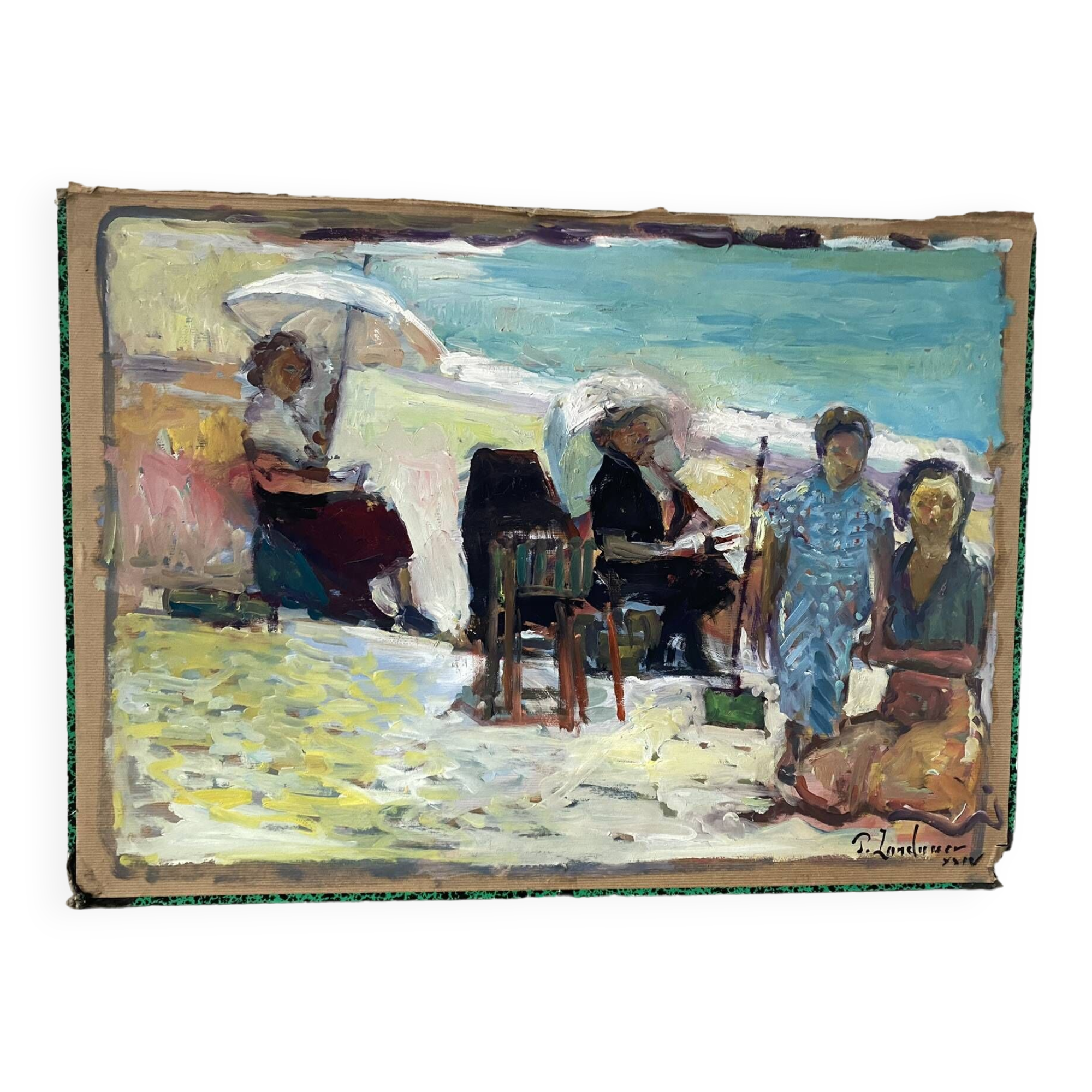 Family portrait signed Patrice Landauer