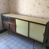 Yellow formica sideboard