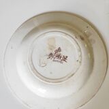 Assiette ancienne polychrome Trémières