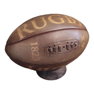 Ballon de rugby en cuir vintage