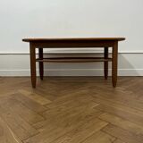 Solid oak coffee table, French work, 1960s