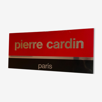 Enseigne publicitaire vintage pierre cardin paris design 60