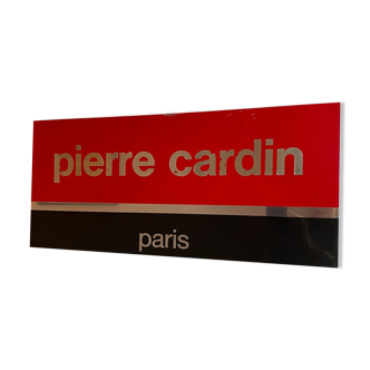 Enseigne publicitaire vintage pierre cardin paris design 60