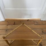 Rattan corner shelf, circa 1960