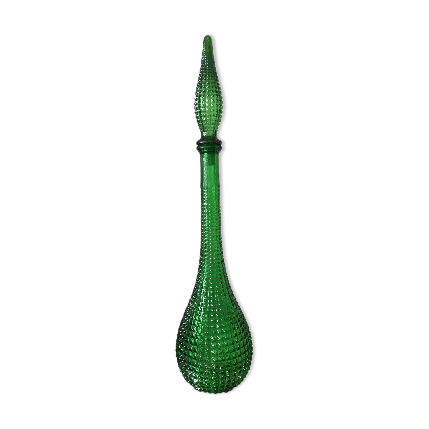 Green empoli bottle diamond tip made in italy