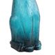 Vintage Decanter Dachshund Dachshund Blue Glass Empoli Italy 32cm