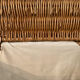 Woven wicker vintage suitcase